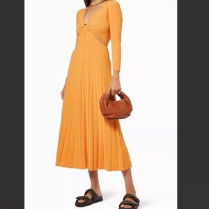 Sandro Bruna knit orange dress
